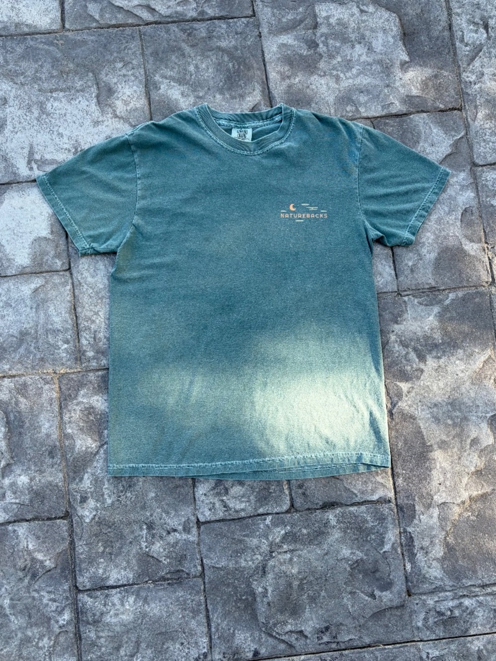 Nature Backs T-Shirt Mens Teal Green Medium